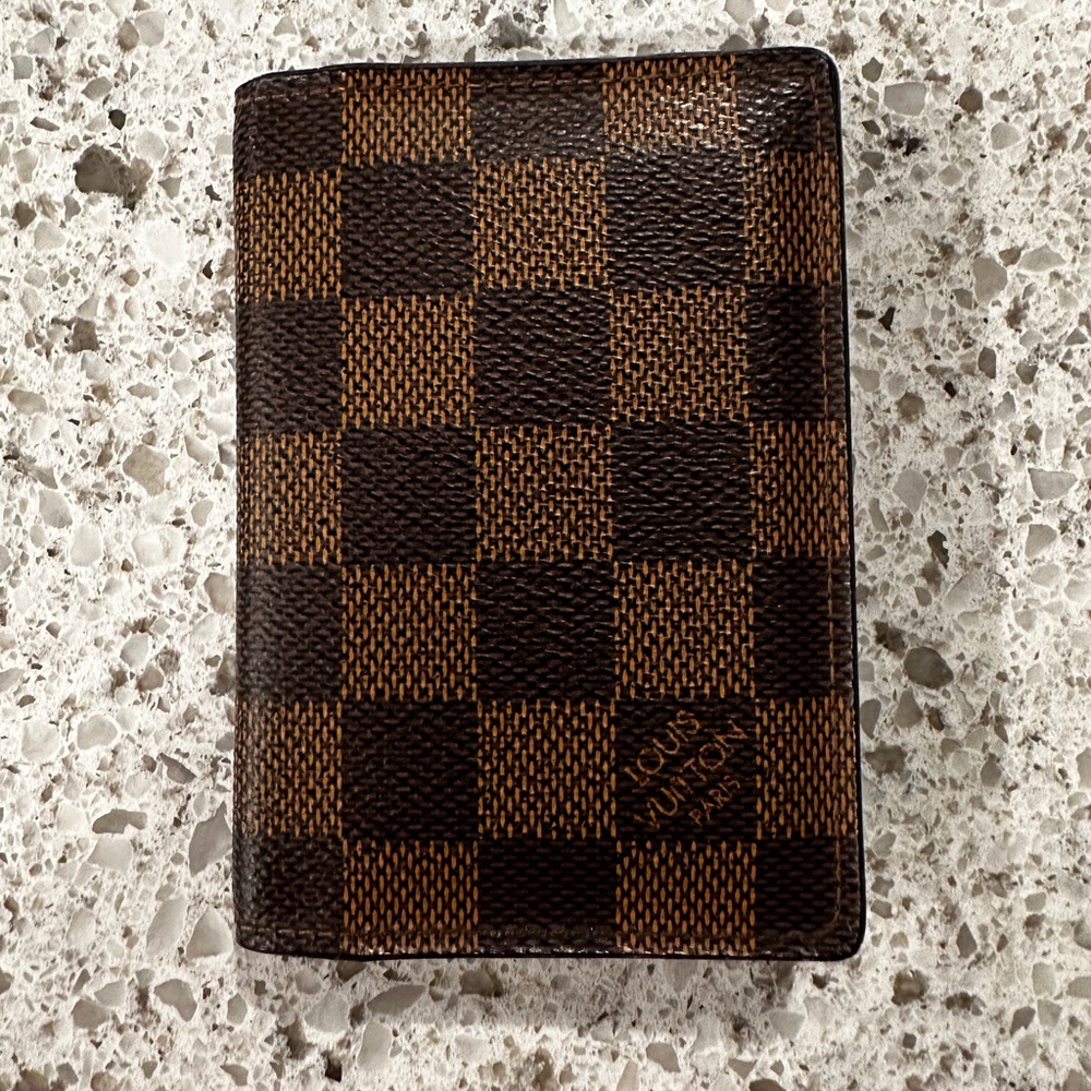 Louis Vuitton Pocket Organizer in classic brown Damier canvas